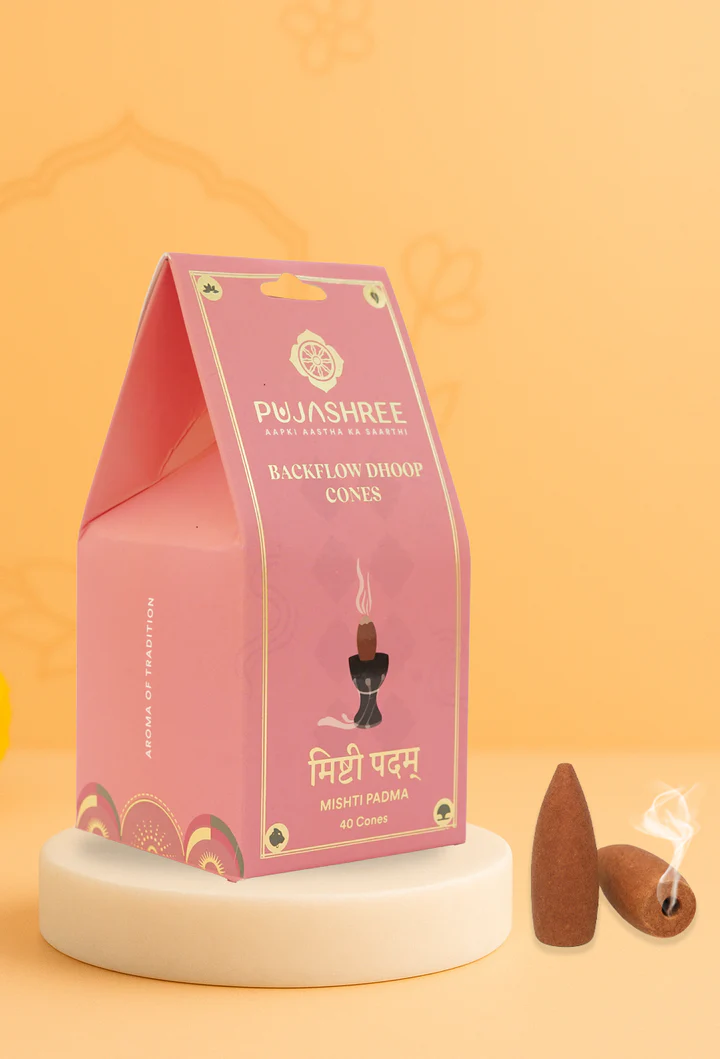 Mishti Padma Back Flow Dhoop Cones 40 pcs
