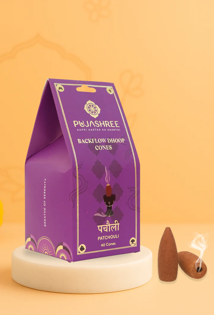Patchouli Back Flow Dhoop Cones 40 pcs
