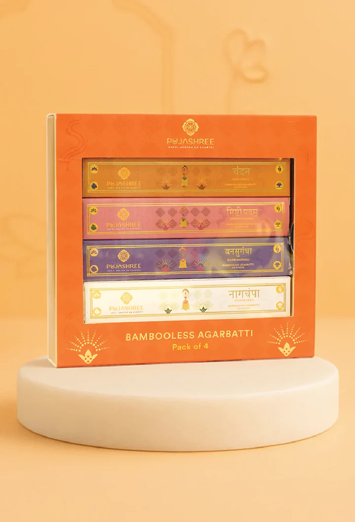 Pujashree Bambooless Agarbatti (Pack of 4) - Pure Aroma for Pooja & Peace - Image 4