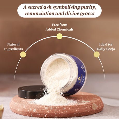 Pujashree Vibhuti 50 g (Sacred Ash/Bhasm) - for Pooja, Forehead & Spiritual Protection - Image 2