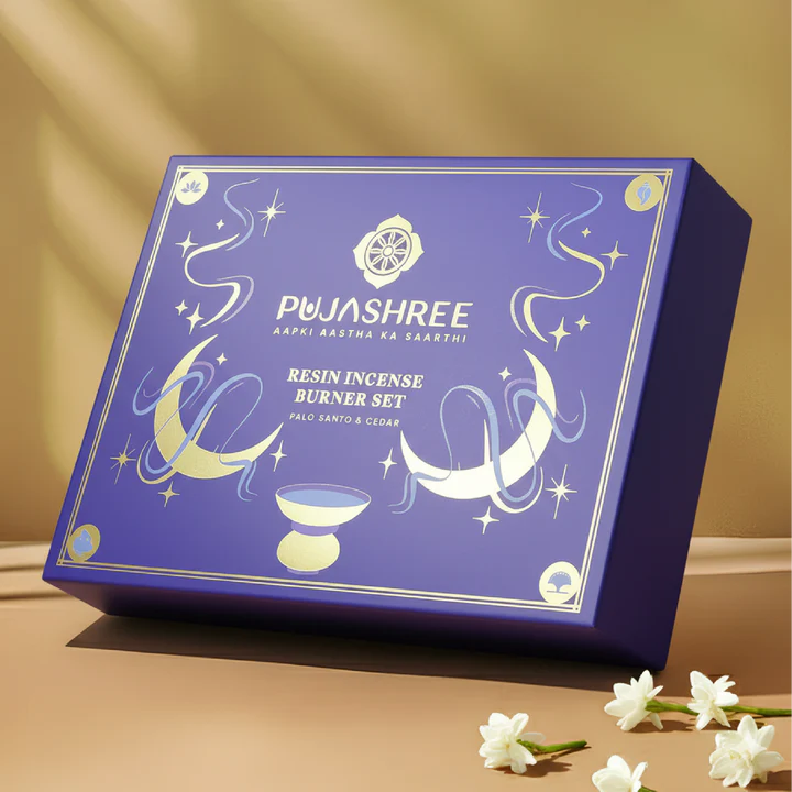 Pujashree Resin Burner Set – Healing Aroma for Purity & Positivity