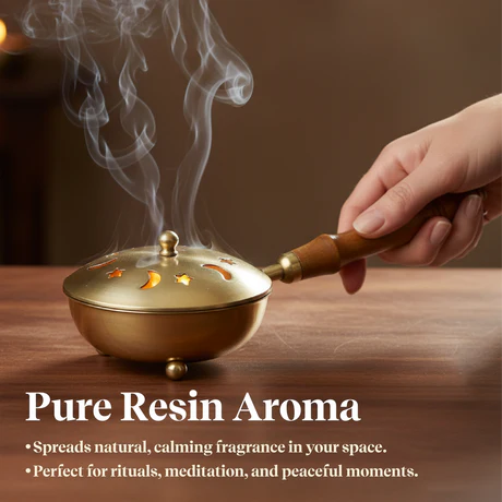 Pujashree Resin Burner Set – Healing Aroma for Purity & Positivity - Image 4