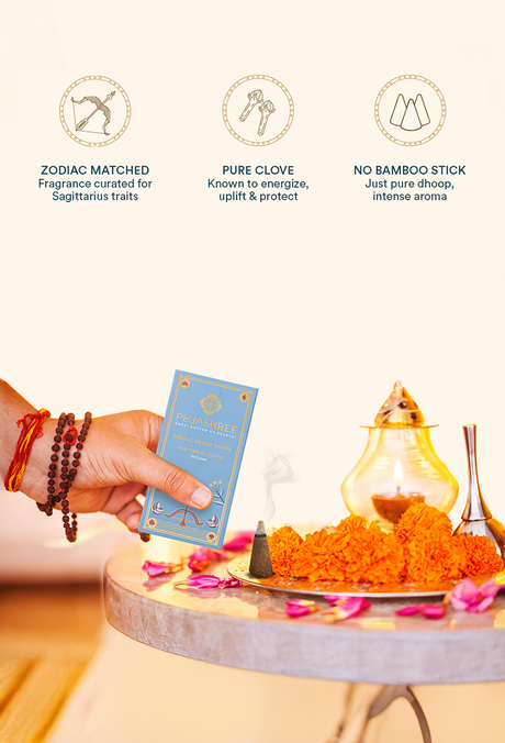 Sagittarius Zodiac Dhoop Cones 50 pcs - Clove - Image 7