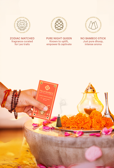 Leo Zodiac Dhoop Cones 50 pcs - Night Queen - Image 8