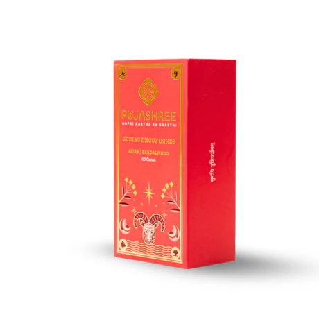 Aries Zodiac Dhoop Cones 50 pcs - Sandalwood - Image 7