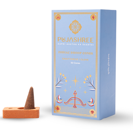 Sagittarius Zodiac Dhoop Cones 50 pcs - Clove - Image 3