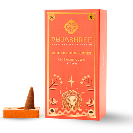 Leo Zodiac Dhoop Cones 50 pcs - Night Queen - Image 3