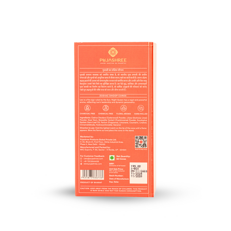 Leo Zodiac Dhoop Cones 50 pcs - Night Queen - Image 7