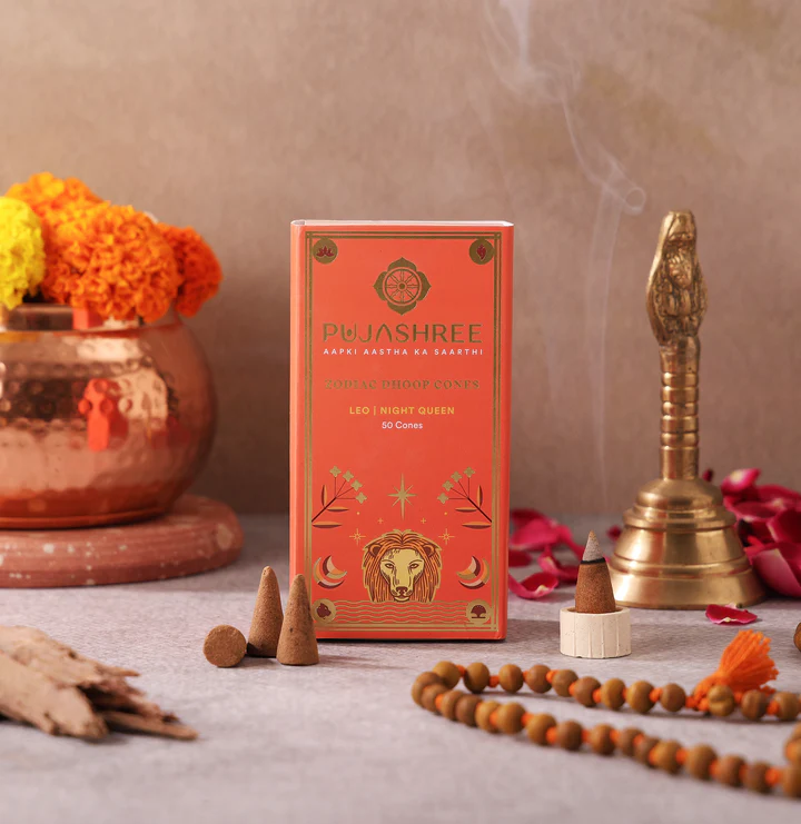 Leo Zodiac Dhoop Cones 50 pcs - Night Queen