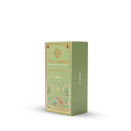 Pisces Zodiac Dhoop Cones 50 pcs - Lotus - Image 5