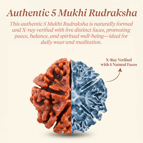 Panchmukhi Rudraksha Single Bead - Image 5