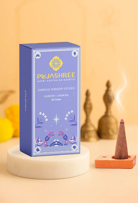 Cancer Zodiac Dhoop Cones 50 pcs- Jasmine - Image 2