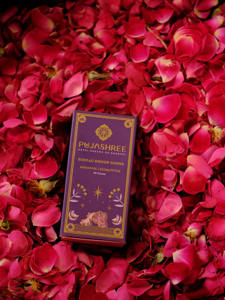 Aquarius Zodiac Dhoop Cones 50 pcs - Eucalyptus - Image 9