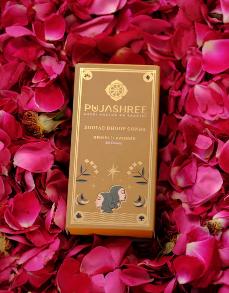 Gemini Zodiac Dhoop Cones 50 pcs - Lavender - Image 5