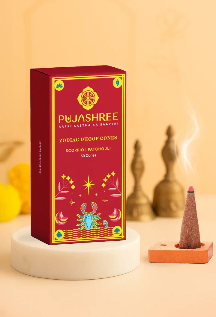 Scorpio Zodiac Dhoop Cones 50 pcs -Patchouli