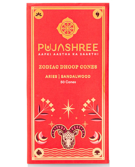 Aries Zodiac Dhoop Cones 50 pcs - Sandalwood - Image 6