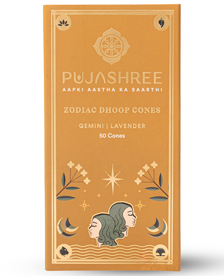 Gemini Zodiac Dhoop Cones 50 pcs - Lavender - Image 11
